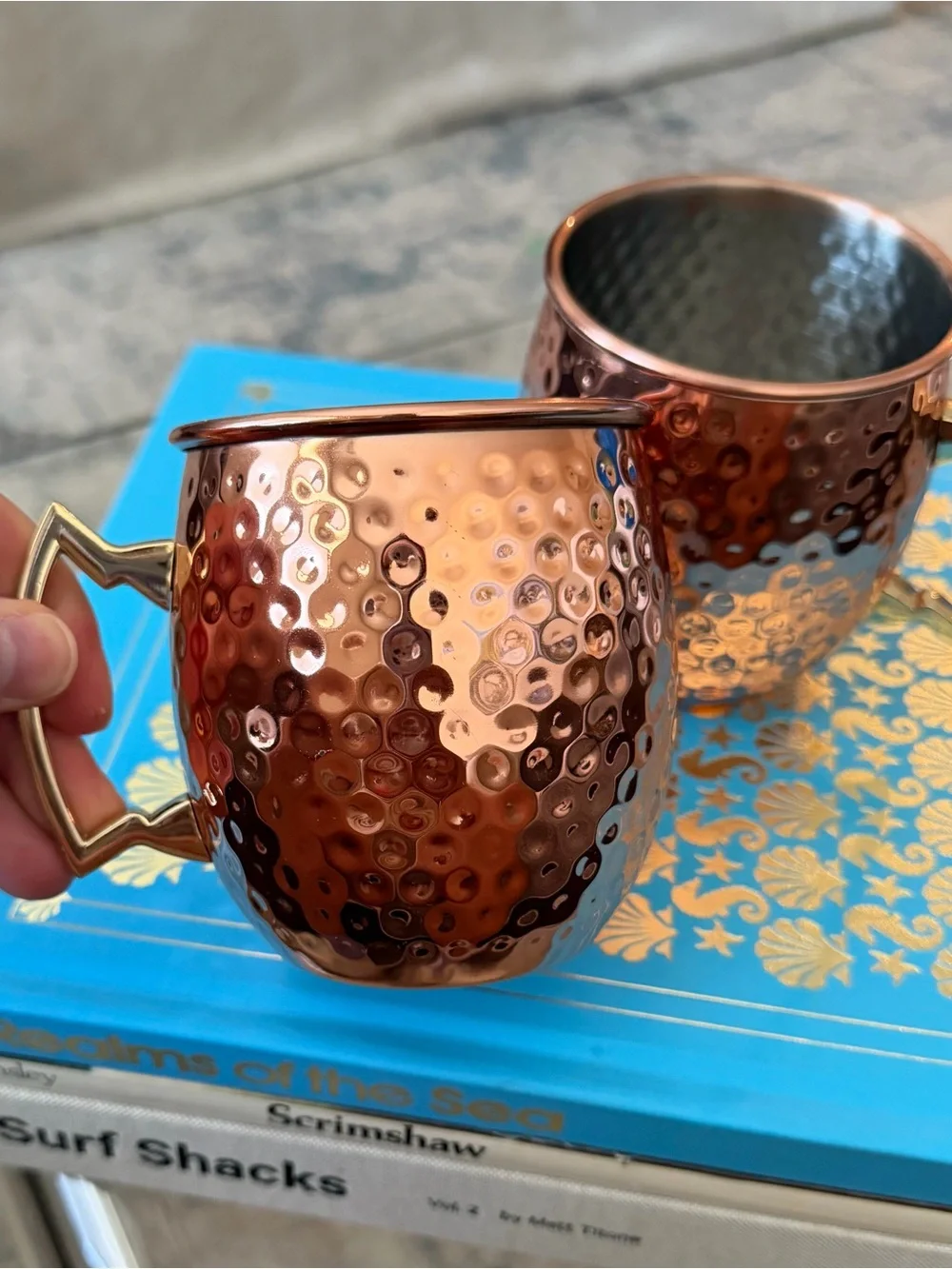 Hammered Copper Moscow Mule Mugs | Set of 2